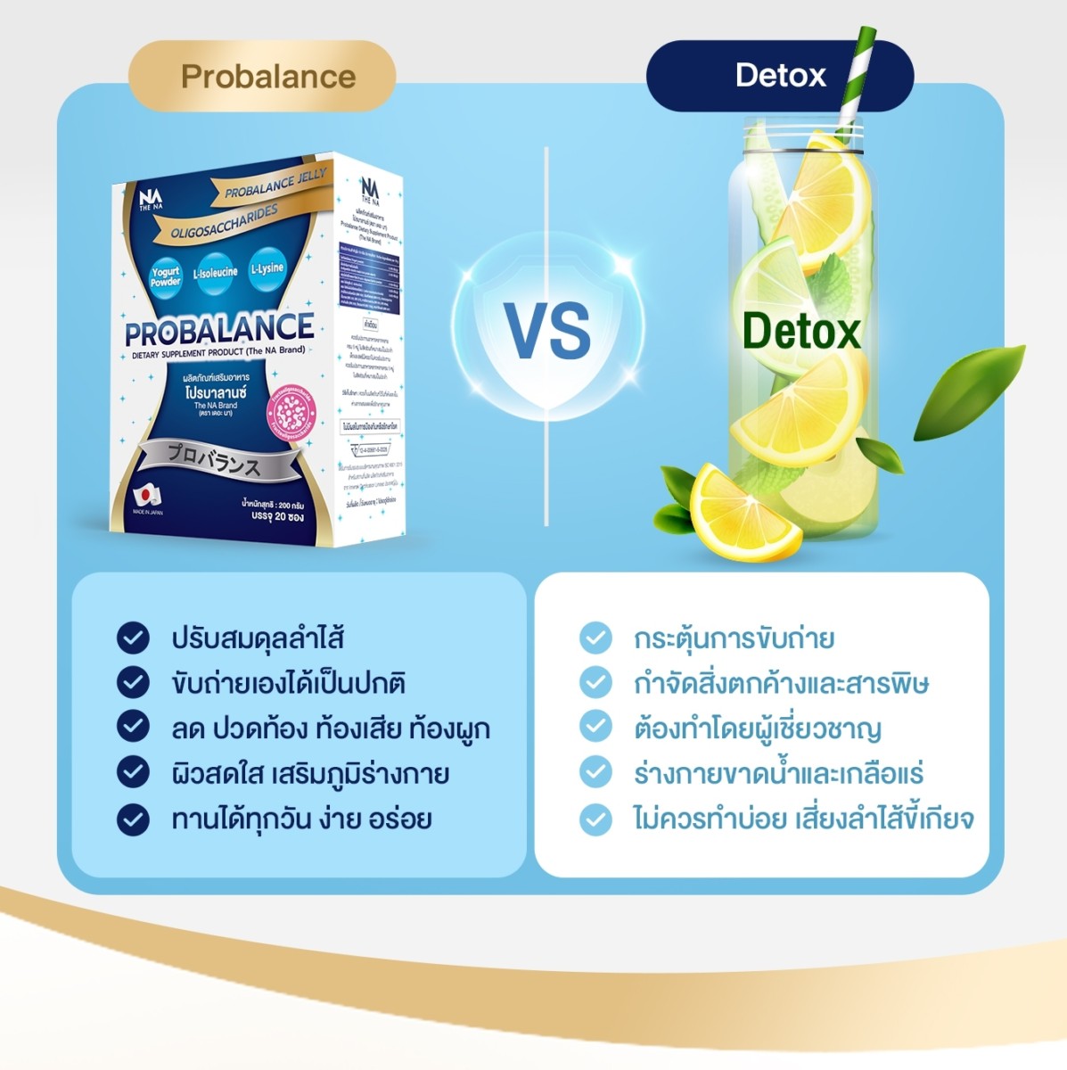 The na thailand Probiotic Probalance Jelly นำเข้าจากประเทศญี่ปุ่น